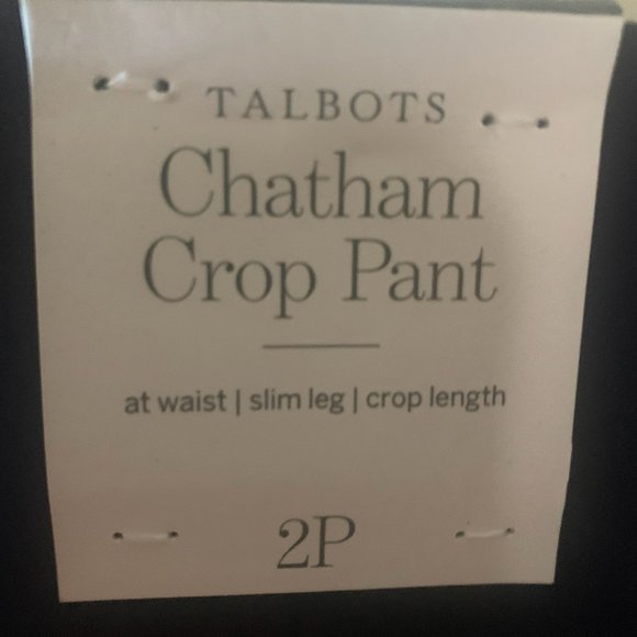 NWT TALBOTS CHATHAM STRETCH SLIM LEG CROP PANTS NAVY 2P (PETITE) - Picture 9 of 9